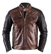 Helstons - Cruiser cuir rag camel noir - waterproof